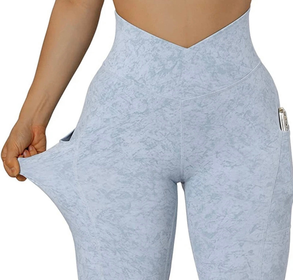 V Shaped Butt Lift gym yoga pants with pockets